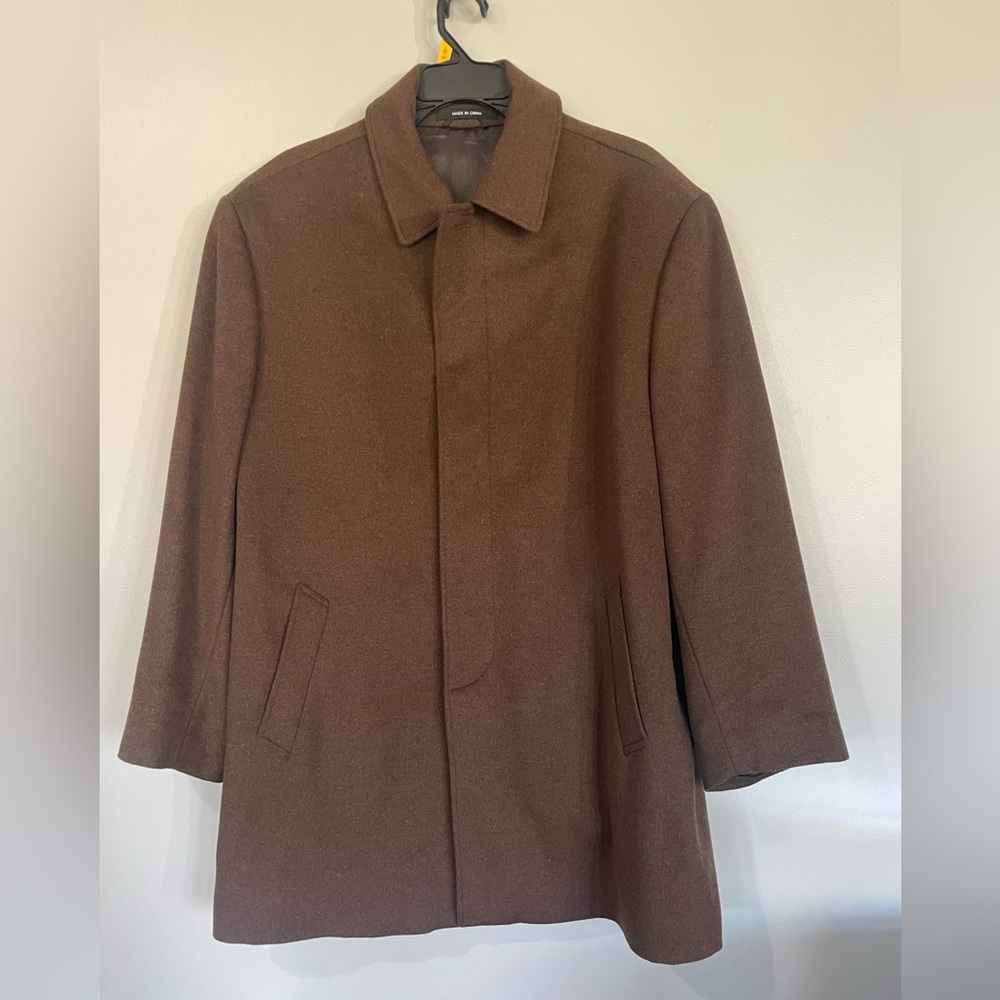 48R brown men’s  Big overcoat wool